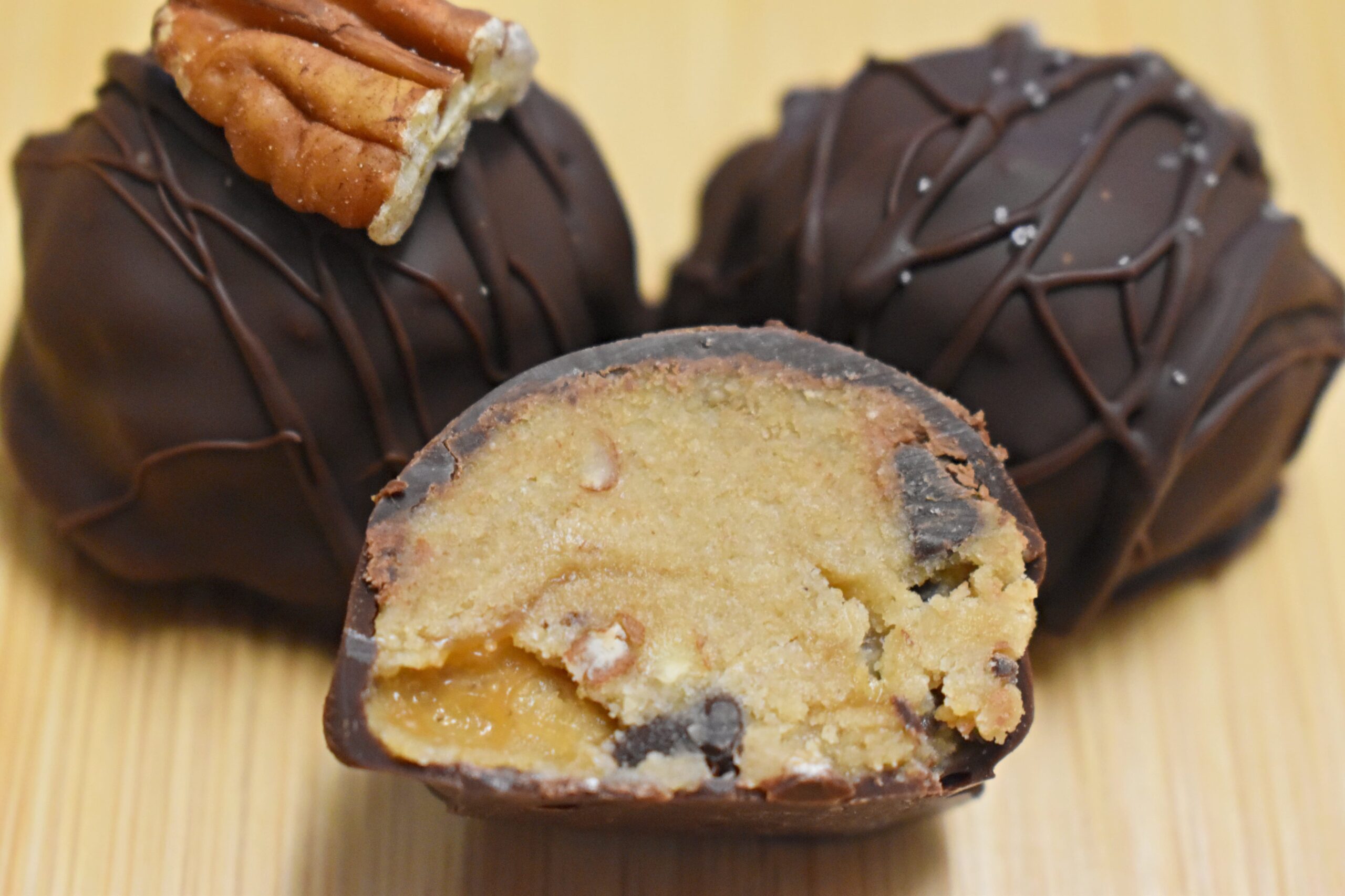 Turtle Cookie Dough Truffles